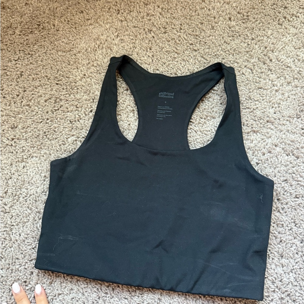 Girlfriend Collective Charcoal Racerback Top